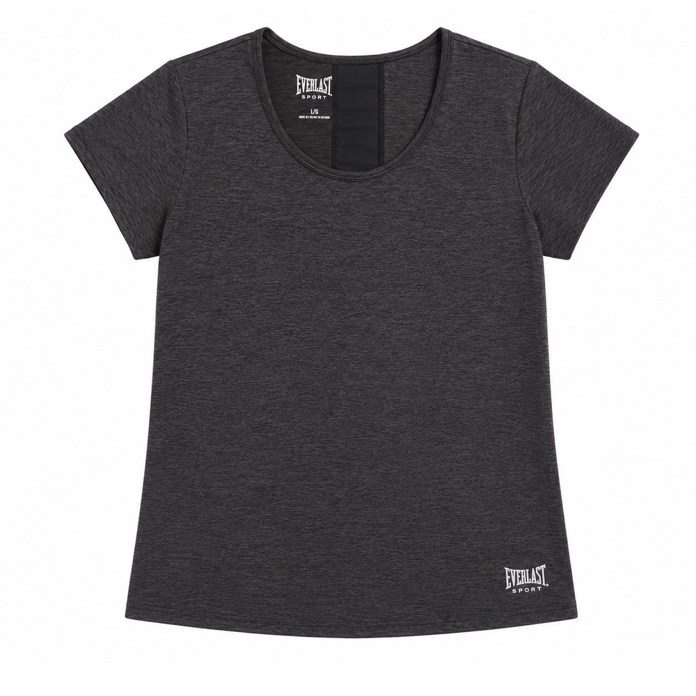 Everlast‎ Sport Womens Heather Gray Mesh Back Activewear T-Shirt Size Large